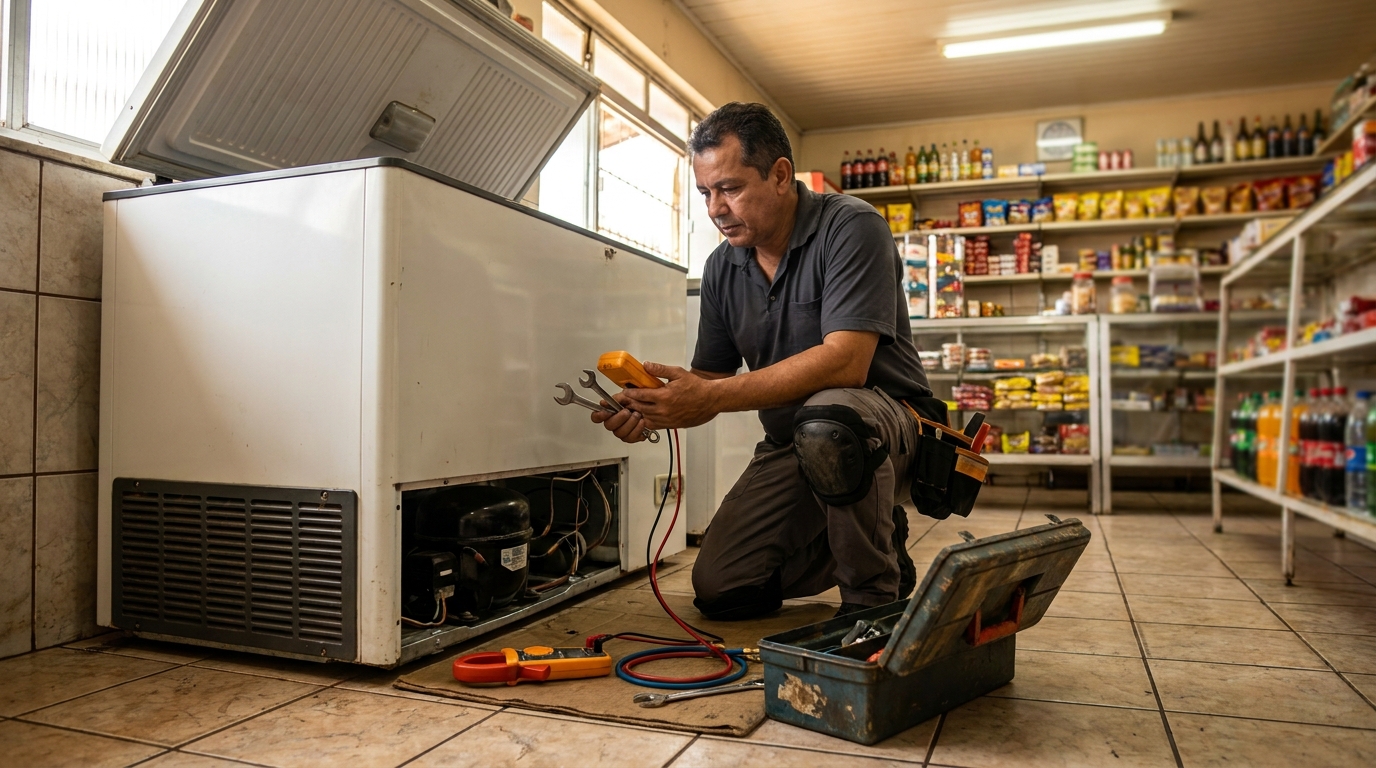 Técnico de conserto de freezer em residência em Cabo Frio‑RJ